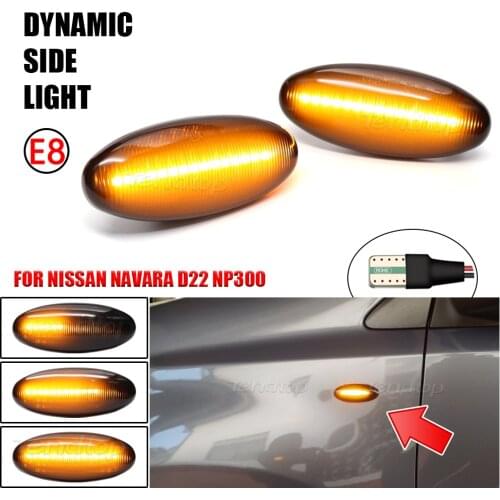 Dynamic Blinker LED Streamer Turn Signal Light For Nissan Navara D22 NP300 1998-05 Datsun Frontier Fiera PickUp Terrano Skystar