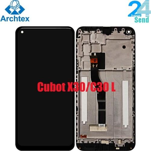 For Original Cubot X30 LCD Display +Touch Screen Digitizer Assembly Replacement Parts +Frame 6.4 inch For Cubot C30 Screen