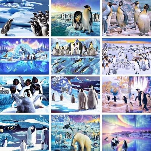 Evershine 5D DIY Diamond Painting Penguin Full Square Drill Cross Stitch Mosaic Diamond Embroidery Animals Home Decoration Gift