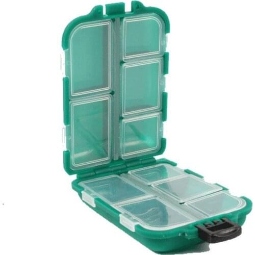 Fishing Tackle Boxes Waterproof Plastic Fishing Lure Compartments Case 10 Fishing Accessories with Storage Box Tackle Bait C4I4