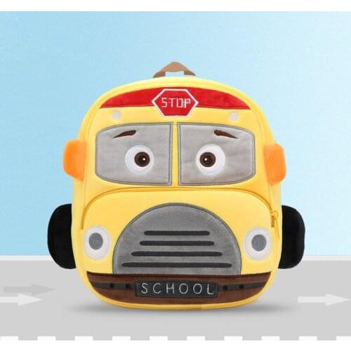 Creative 3D Cartoon School Car Kids Backpack A4 Book Size Capacity for 2-6 Years Old Toddler Children School Bag for Girls Bag