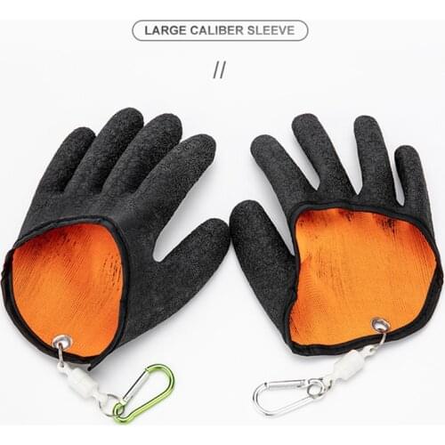 Fish Catching aAnti-Slip Latex Gloves Fishing Anti-Stab Waterproof Special Thickened Gloves Fishing Accessories Tools X654D