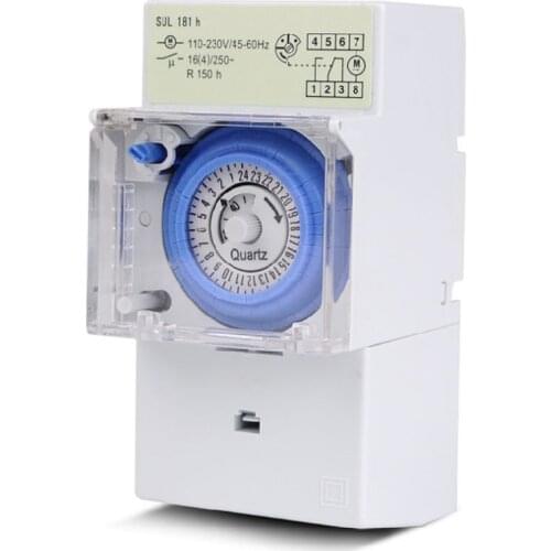 SUL181H Mechanical Timer Switch 220V 16A 24H 8 Settings Manual/Auto Controller G88B