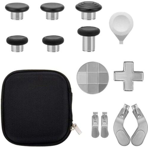 Personality DIY Replacement Thumbsticks Grips + D-Pad and Bumper Button Set for ONE Elite Controller Parts