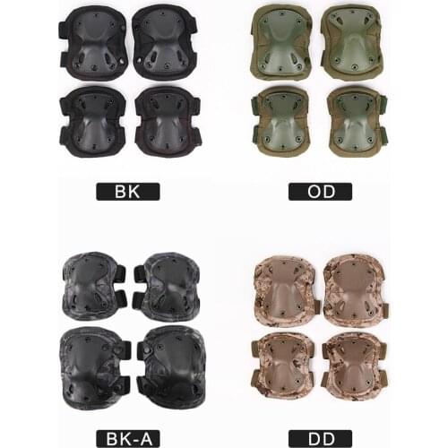 8 Colors Tactical Elbow Knee Pads Set Military Hunting Protector Outdoor Sport Safety