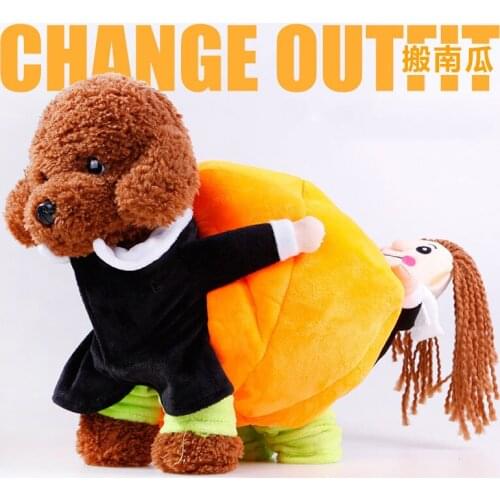 Halloween Adorable Dog Clothes Carry Pumpkin Christmas Costume Soft Change Outfit Funny Pet Party Cosplay Colourful Suit for Cat