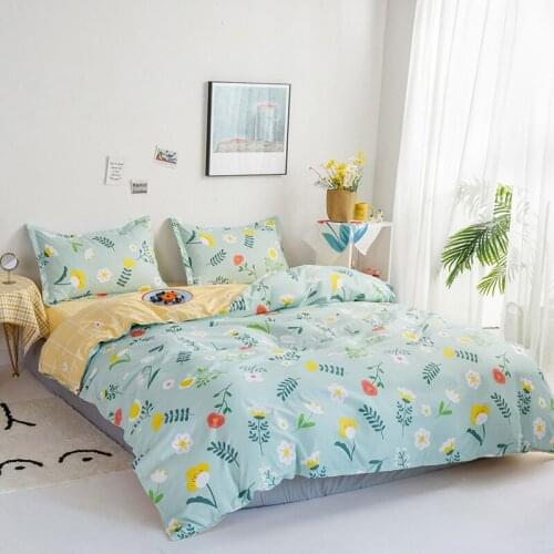 Single Double Full King Bedding Sets Cartoon White Duvet Cover Pillow Case Sheet Teen Girl Bed Linens Parure De Lit 2 Personnes