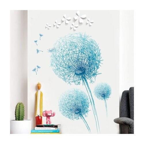 Dandelion Creative Wall Sticker Wallpaper Wall Painting in Living Room Bedroom Bathroom Vestibule Decor DIY Wedding Decoration