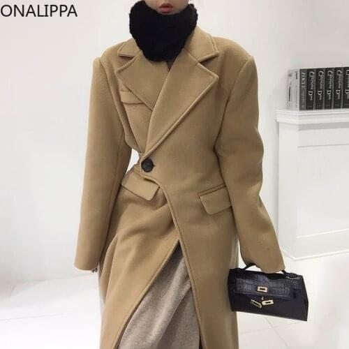 Женские пальто с воротником Onalippa China At AliExpress