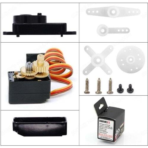 Metal Gear Servo Axial SCX24 Upgrade Micro Servo Digital Metal Gear Coreless EMAX ES08MDII for All 450 Class Helicopters