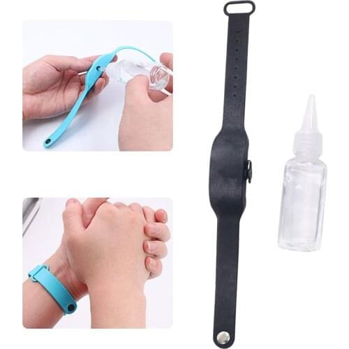 Silicone Soap Bracelet Wristband Hand Disinfectant Dispenser Band Watch Wash
