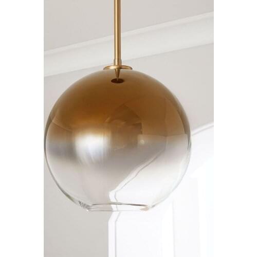 Modern Nordic glass pendant light LED E27 gradient color loft creative hanging lamp for home bedroom living room restaurant shop