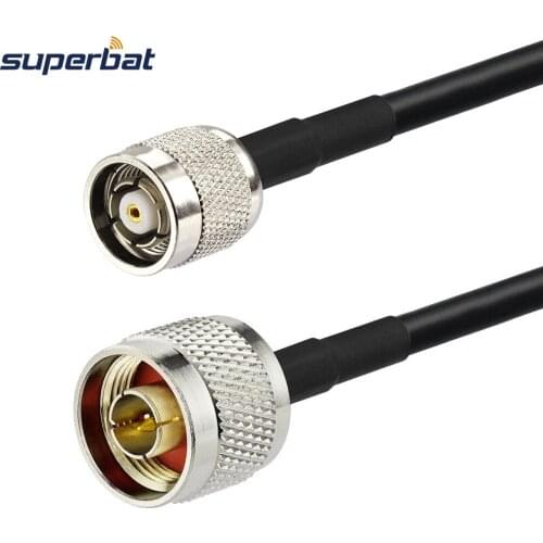 Superbat N Male to RP-TNC Plug(female pin) Connector Wireless Antenna Coaxial Cable Extension LMR195 5M for Wlan 3G/4G Wireless