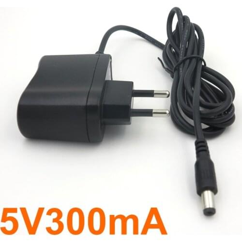 VORED 1PCS High quality 5V 300mA 5.5x2.5mm Universal Charger AC DC Power Supply Adapter US/EU/UK/AU Plug for fingerprint lock