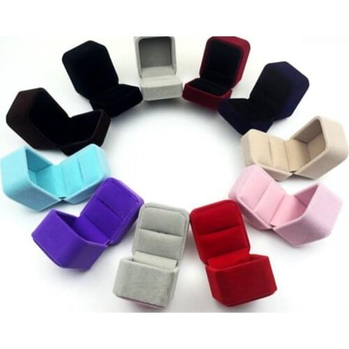 High Quality Velvet Gift Box For Ring Earring Necklaces Box Jewelry gift box for wedding Jewelry Display Gift Case