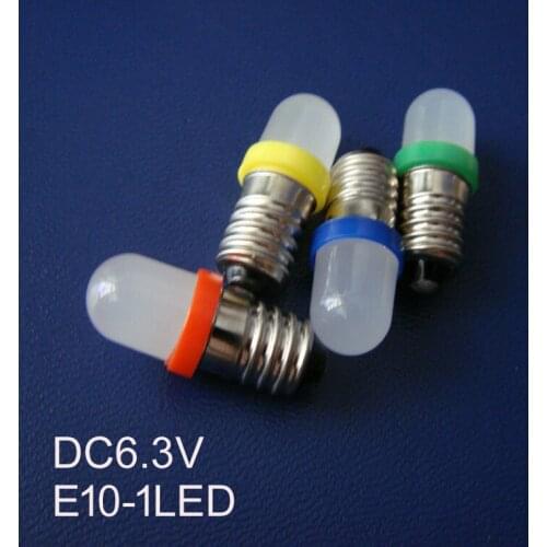 High quality DC6.3V E10 light,E10 6V frosted led light,E10 6.3V Light,E10 6.3V bulb,E10 lamp 6.3V,E10 6V,free shipping 10pcs/lot