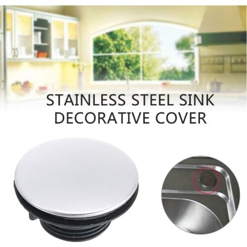 Kitchen Sink Plug Tap Hole Suitable For Hole 26-40mm Silver Stainless Steel Blanking Plug Plate Stopper Cover