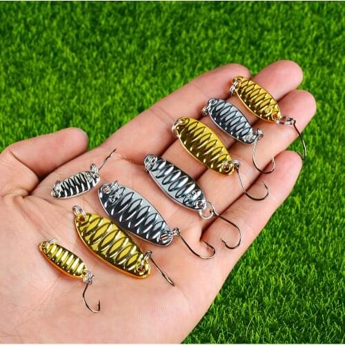 1 Pcs Mini Metal Lure 1.5g 3g 5g 7g Hard Bait Gold Siliver Luminous Fly Fishing Tackle Wobblers Isca Artificial Spoon Fishing