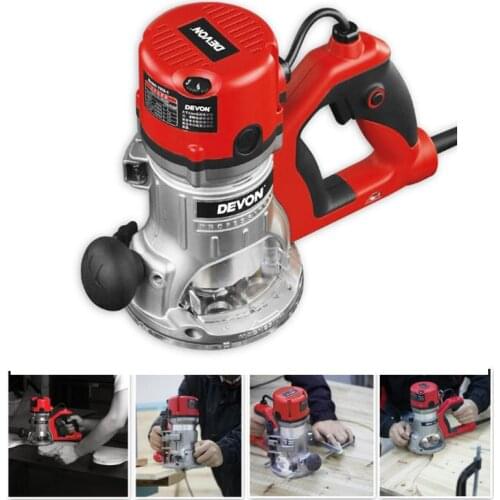 1300W Electric Router For Woodworking Trimmer DIY Woodworking Tools Slot Machine Got 1/2" 1/4" Collet Chuck For Free 1316-1