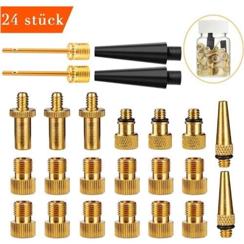 3/5/10/15/24 pcs Bike Bicycle Valve Adapters+ Presta Valve Extension Pump Tools For MTB Mountain Road Bike Cycle Valve Adaptor