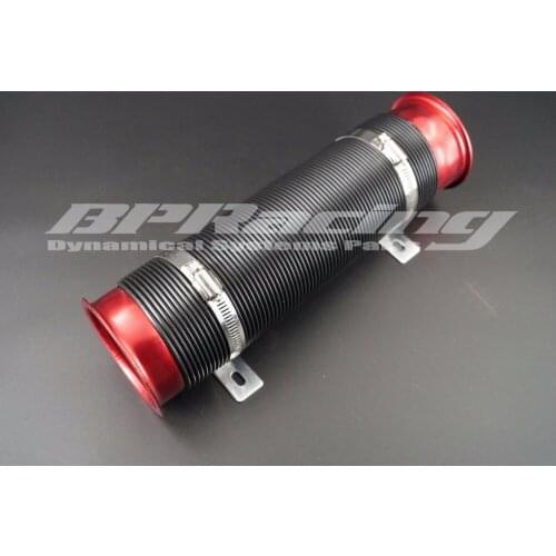 3 Inch Universal Multi Flexible Adjustable Cold Air Intake Pipe/Hose Tube kit Red