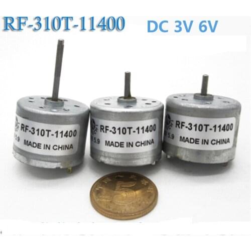 310 High Speed Mini Motor Electric DC 1.5V - 6V Shaft Length 6mm 8mm 10mm 24mm DIY Solar Toy Hand Generator Model RF310-11400