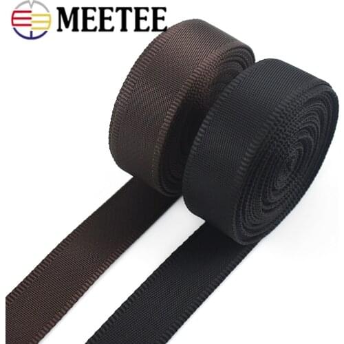 5Meters 25mm 1mm Thick Black Coffee Nylon Webbing Band Luggage Shoulder Bag Strap Tape Ribbon Backpack Tape DIY Accessories