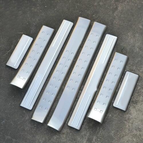 Stainless steel scuff plate door sill covers for Mazda 3 Axela 2014 2015 2016 car styling auto accessories 8pcs