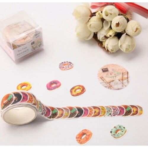 80pcs/Roll Kawaii Flower Cute Cat Washi Tape For DIY Decorative Scrapbooking Masking Tape Adhesive Label Sticker Tape Stationery