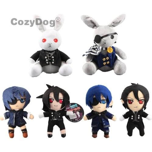 Anime plush toys doll Ciel Phantomhive Black Butler Sebastian Michaelis Figure 18-30cm Children gift