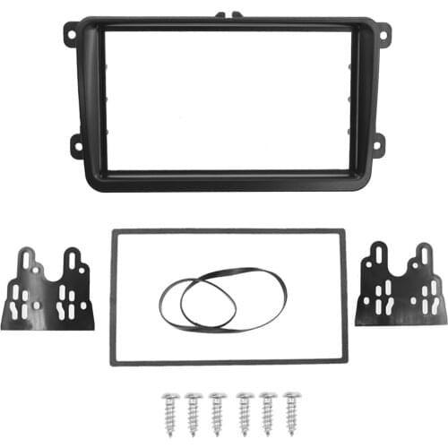 Double 2Din Car Radio Fascia for VW Touran Caddy SEAT SKODA Fabia Octavia Stereo Trim Kit DVD Frame panel