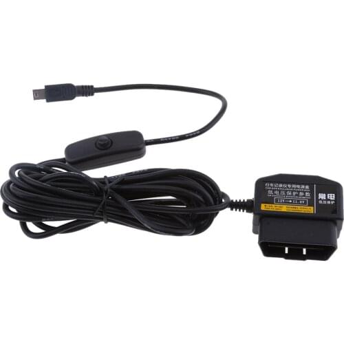 12/24V to 5V/2.1A Car Dash Cam Hardwire Adapters Cable DVR OBD Buck Line