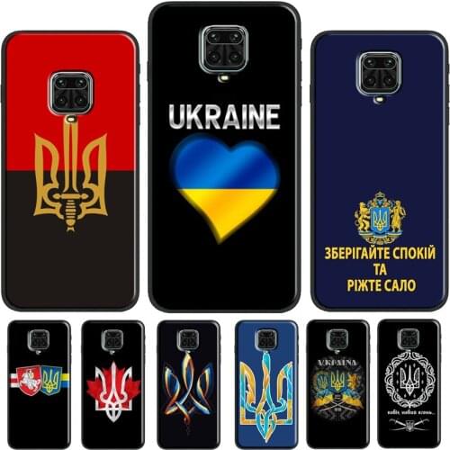 Ukraine Tryzub Flag Case For Xiaomi Redmi Note 10 Pro 7 8 9 Note 9S 8T Cover For Redmi 9 9T 9C 9A 8A K40 Coque