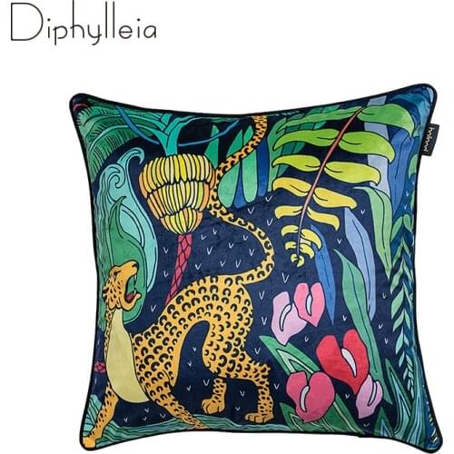 Diphylleia Mid Centure Modern Design Cushion Cover Jaguar Panther Cheetah Leopard Decorative Pillow Case Chic Home Decoration
