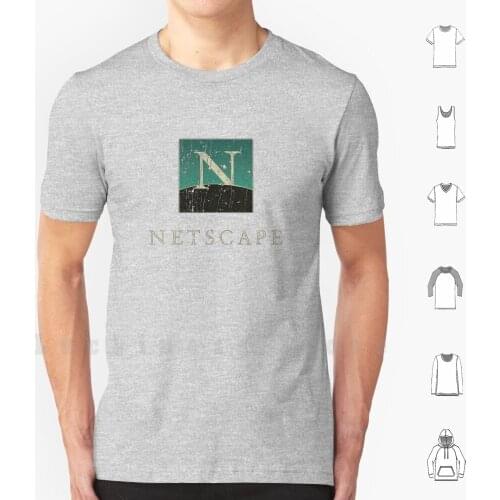 Netscape T Shirt Cotton Men DIY Print 1990s 1994 Browser Coding Computer Developer Geek Hacker Hackerman Hackers Internet