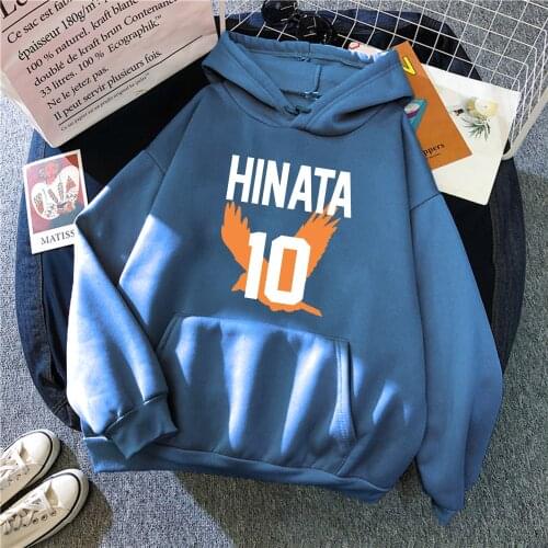 Haikyuu Hinata Hoodie Shoyo Number 10 Man Anime Hoody Harajuku Streetwear Casual Mens Hoodies Warm Fashion Male Sweatshirt