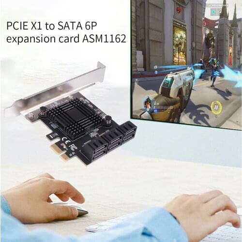 Kebidu 3.0 SATA Expansion Card III PCIe Card Controller Card PCI-E 4X to 6/10 Port MacOS WIN7/WIN8/WIN10/LINUX