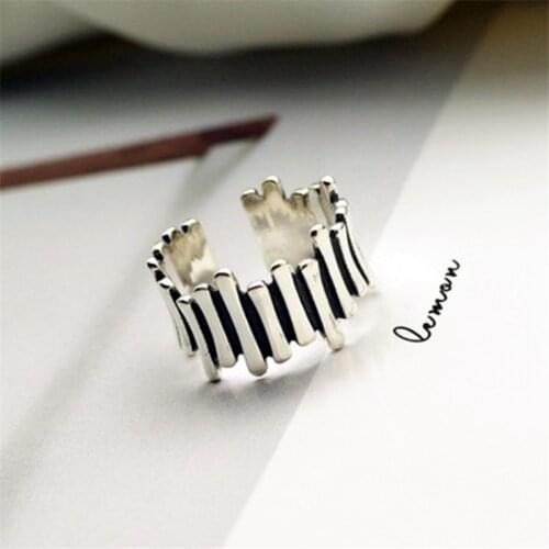 Punk irregular adjustable rings stump bone rock wide surface large finger rings for women ladies KJZ0292