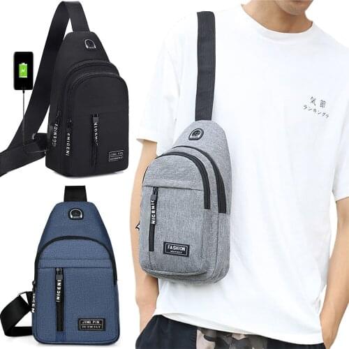 Mens Chest Bag Multifunctional Sports Outdoor Leisure Single Shoulder Bag Messenger Bag large Capacity Business Bag