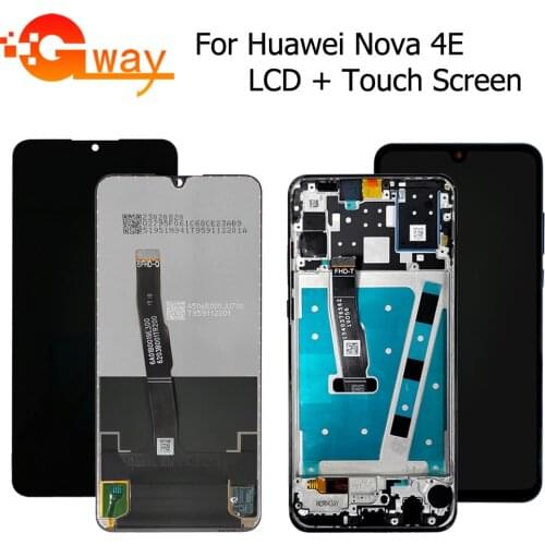 Original New Tested For Huawei Nova 4E LCD Display+Touch Screen Digitizer+Frame Assembly For MAR-LX1M MAR-LX2L Nova4e LCD