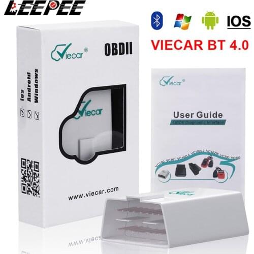 LEEPEE Viecar ELM 327 V1.5 OBD2 Code Readers Bluetooth 4.0 OBDII Scanner Car Diagnostic Tool For Android/IOS