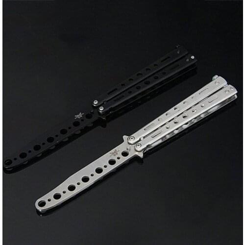 Beginner Butterfly Knife Six-Hole Butterfly Practice Knife Training Knife All-Steel Butterfly Play Knife Unedged ButterflyKnife