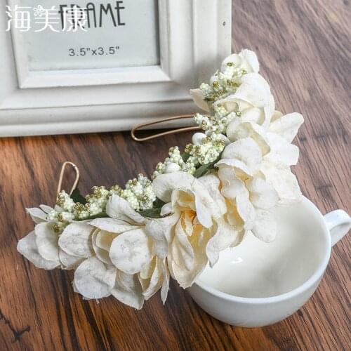 Haimeikang Girls Festival Sweet Attractive Fruit Headbands Tiaras Flower Crowns Bridal Headwear Hair Accessories Garland Women