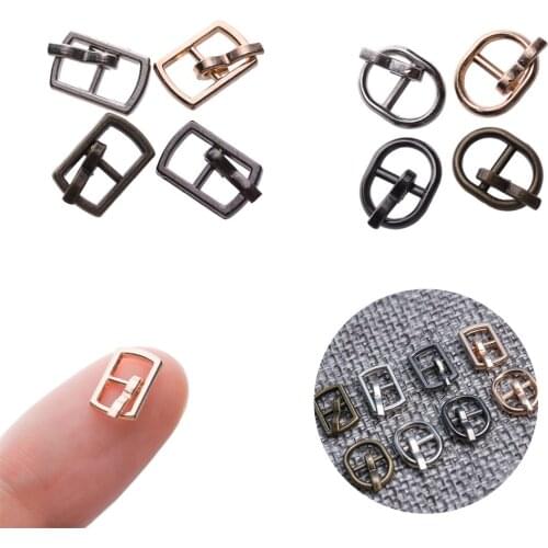 12Pcs 4.5/5.5mm Mini Ultra-small Tri-glide Belt Buckles Doll Bags Buckle DIY Handmade Doll Toy Shoes Clothing Sewing Accessories
