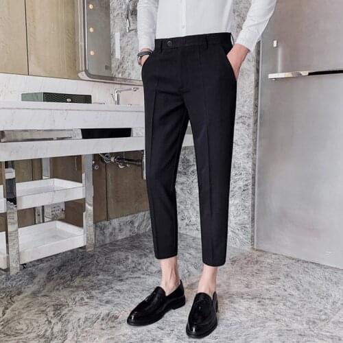 2021 hot-sale products Fashion Male spring High quality pure cotton Business trousers/Mens slim fit leisure suit Pants M-4XL