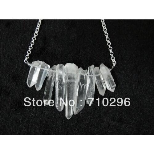 5pcs/lot Rock crystal gem stone jewelry Necklace Fashion Jewelry Necklace