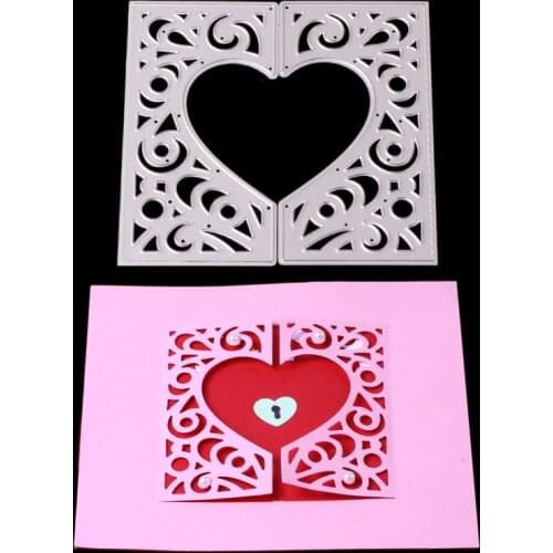 ABOOM New Metal Craft Frame Heart Paper Die Cutting Dies For Scrapbooking DIY Christmas Wedding Halloween Decoration Cut Dies