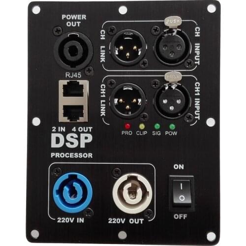 Active Speaker Line Array DSP Processor Tone Module 2 into 4 out of 96kHz balanced input