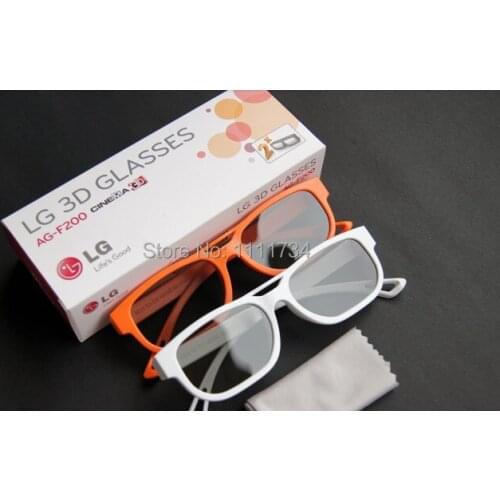 Free shipping 2pcs/set 3D polarized glasses fit for LG AG-F200 no flash Universal 3D cinema RealD 3D TV