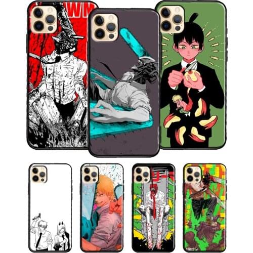 Chainsaw Man Anime For iPhone 12 Pro Max Mini Cover TPU Phone Case For iPhone 11 Pro Max XS X XR 7 8 Plus SE